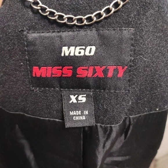 Miss Sixty M60 Wool Blend Belted Coat - Picture 8 of 8